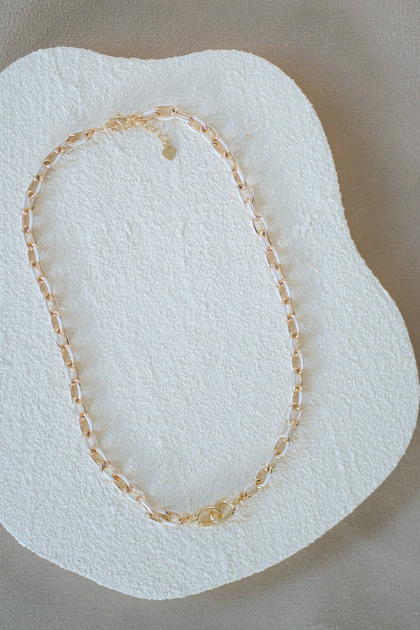 Etta Necklace: White