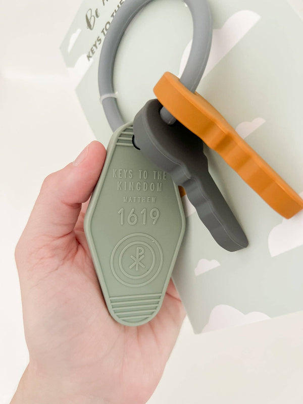 Keys to the Kingdom Silicone Teether | Catholic Baby - Keys to the Kingdom