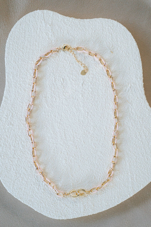Etta Necklace: Bright Pink