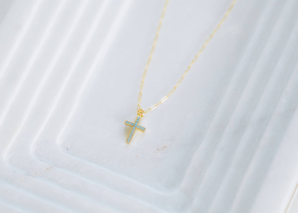 Stevie Cross Necklace: Silver