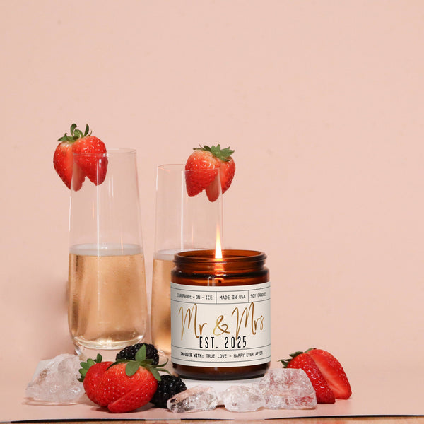 Soy Candle - Wedding Gift - Mr & Mrs 2025