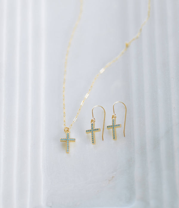 Stevie Cross Necklace: Silver