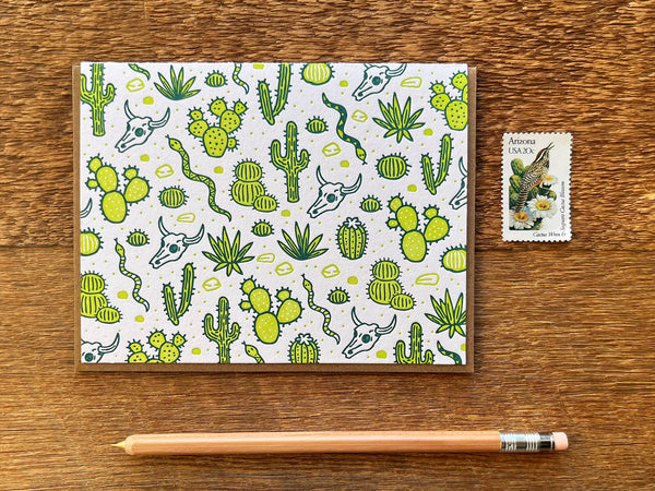 Desert Cactus Card: Boxed Set of 6