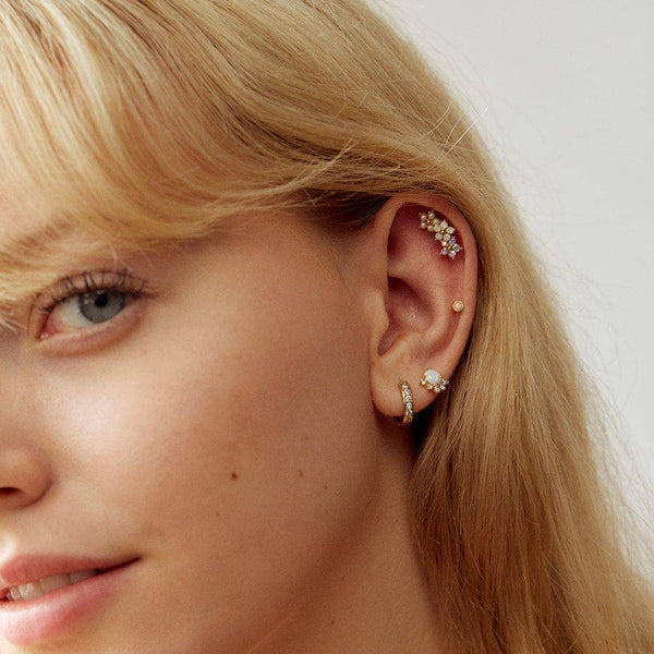 Floral Climber Earrings | Floral Ear Climbers | Spring Studs