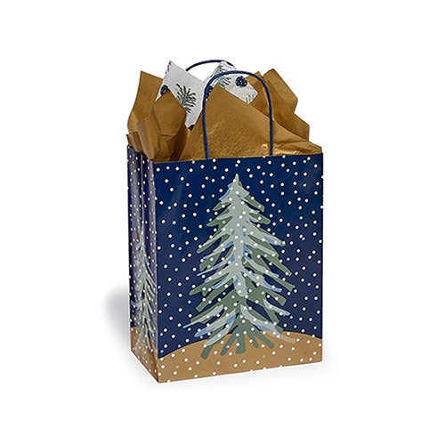 Gift Bag - Midnight Flurry Paper Christmas - 5.25x3.50x8.25"