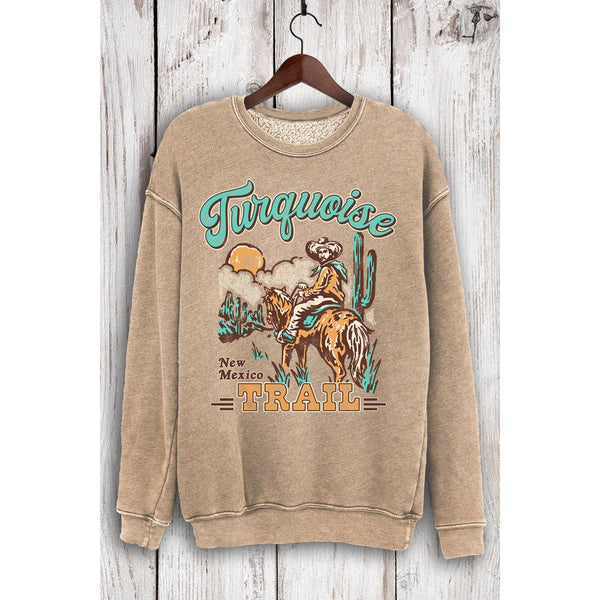 TURQUOISE TRAIL COWBOY MINERAL SWEATSHIRTS: MINERAL BEIGE / S