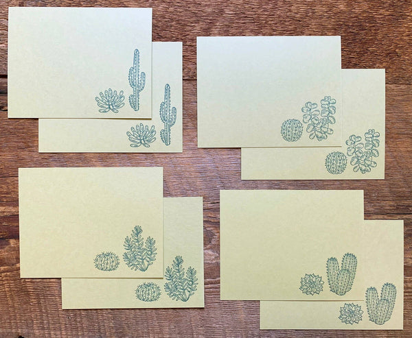 Cacti & Succulents Flat Notes (Boxed Set of 8)