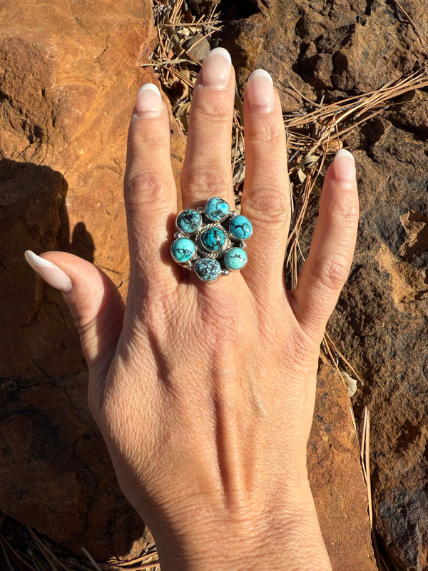 Seven - Stone Turquoise Ring