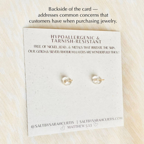 LACY HEART STUDS | 18k gold | dainty earrings