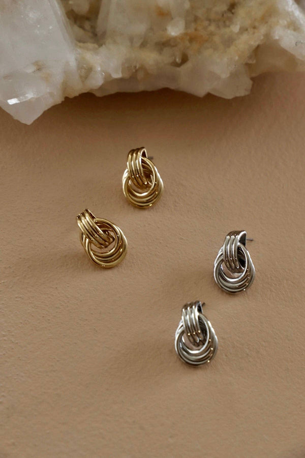 TRINITY KNOT STUDS- SILVER