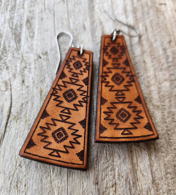 Handmade Leather Earrings - AZ Dangles