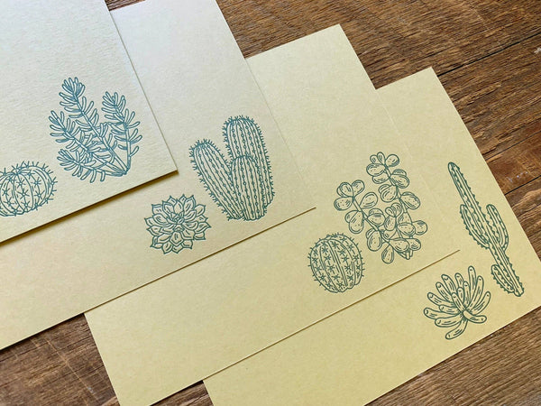 Cacti & Succulents Flat Notes (Boxed Set of 8)