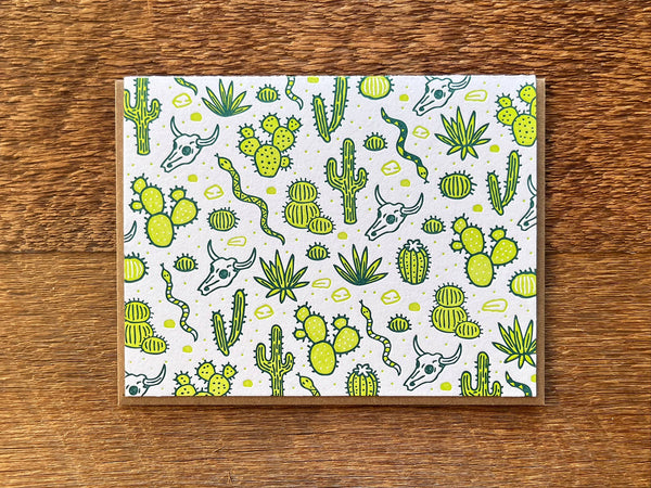 Desert Cactus Card: Boxed Set of 6