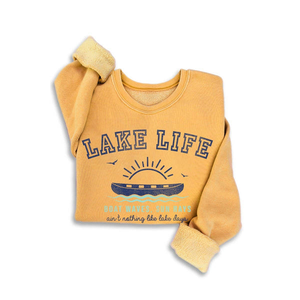LAKE LIFE MINERAL SWEATSHIRTS: Mineral Mustard / S-M-L-XL(1-2-2-1)