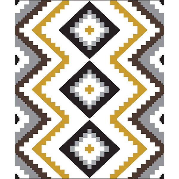 Homeland Geometric Throw Blanket - Southwest, Native/Navajo: Standard (50"x60")