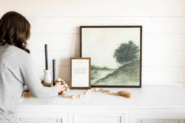 Braver Book Page | Wall Art: Light Brown Frame / 8 inches x 12 inches