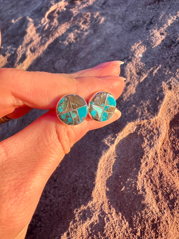 Turquoise Inlay Studs