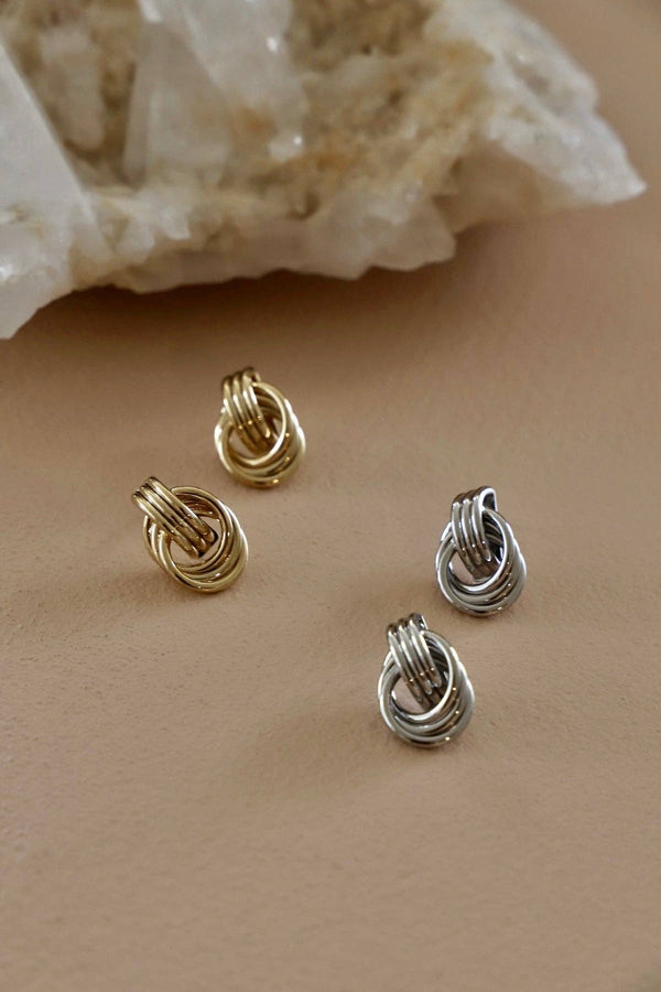 TRINITY KNOT STUDS- SILVER