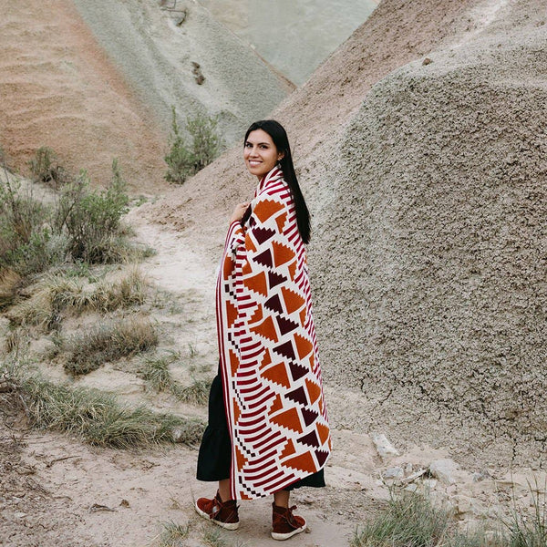 Sunset Mesa Throw Blanket - Desert/Southwest, Native/Navajo: Jumbo (60"x80")