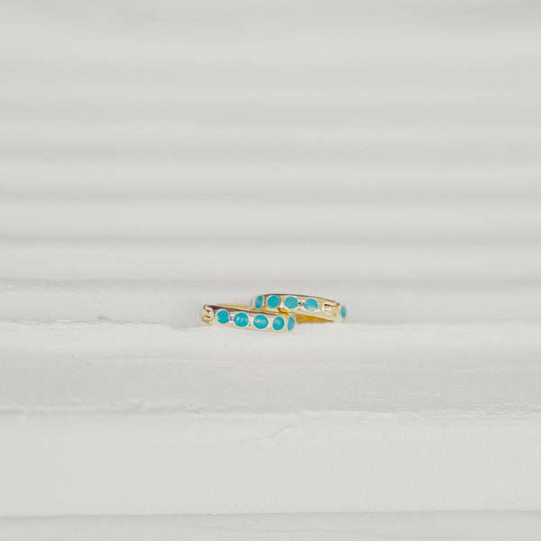 Turquoise Huggie