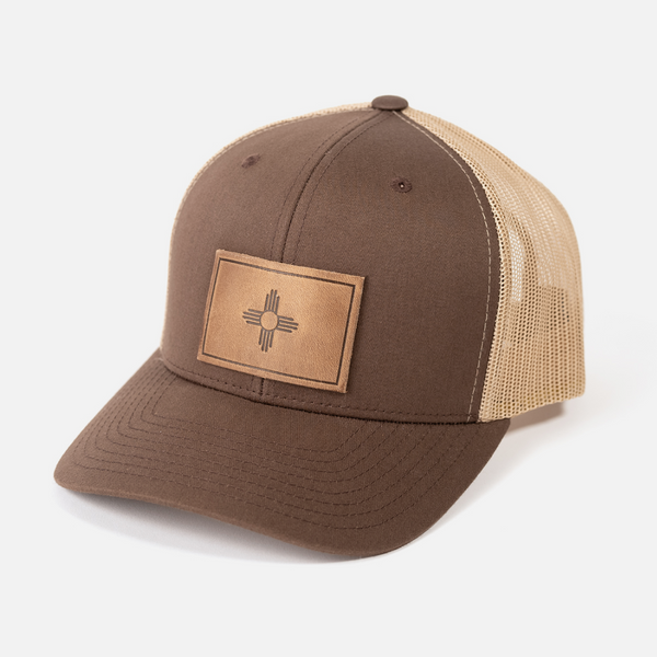 Hat - New Mexico Zia | Leather Patch: Brown/Khaki