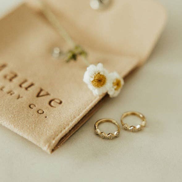 Alice Diamond Hoops: Gold