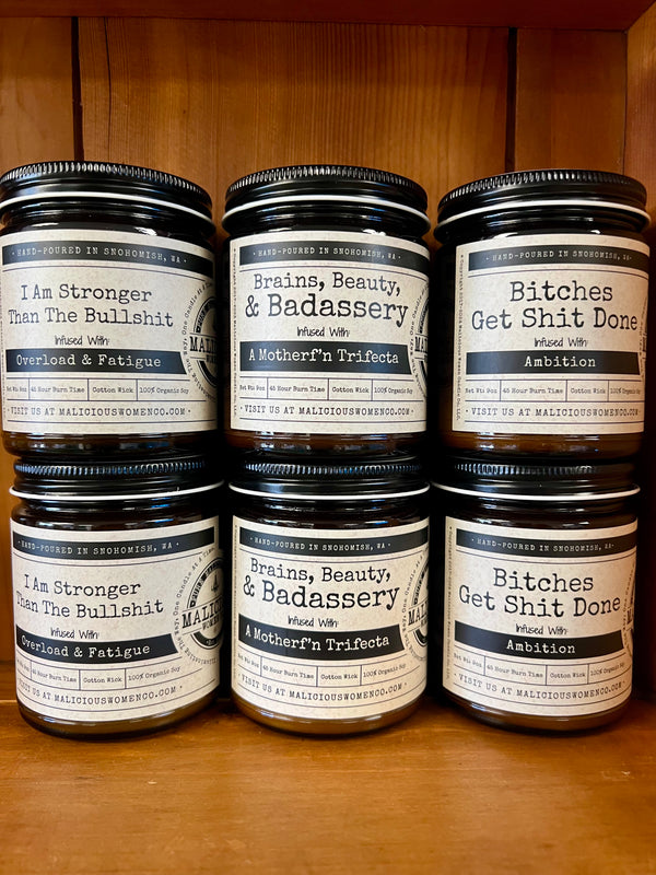 Soy Candle - Bitches Get Shit Done. Scent: Moxie