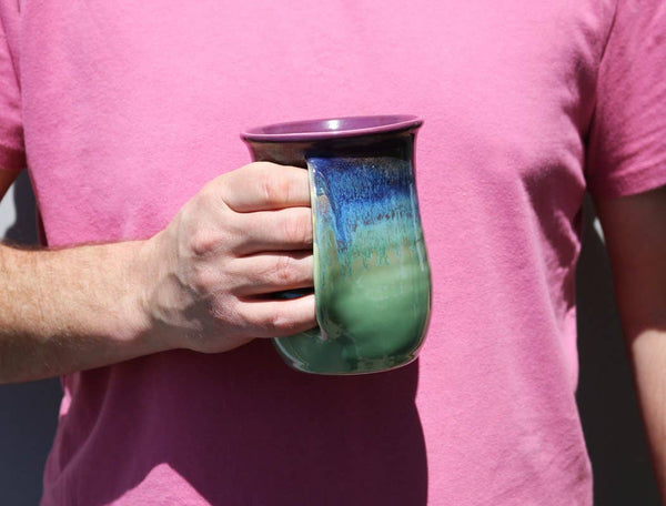 The Original Handwarmer Mug: Ocean Tide / Right Hand