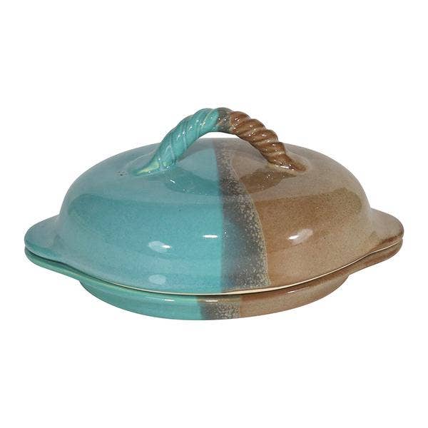 Covered Butter Dish: Island Oasis