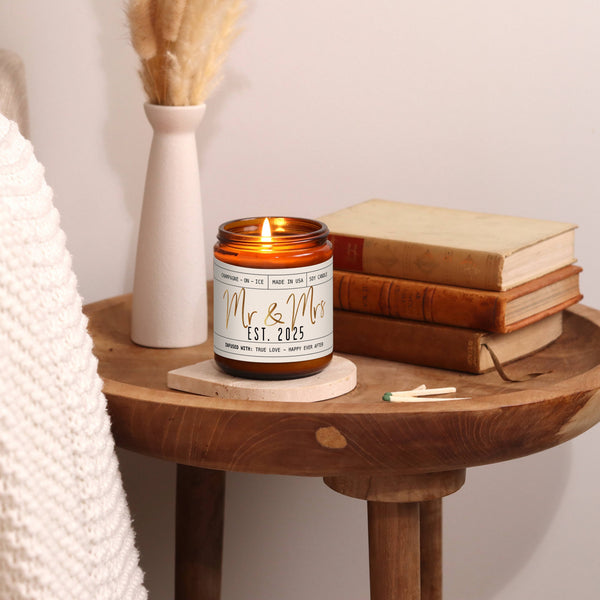 Soy Candle - Wedding Gift - Mr & Mrs 2025