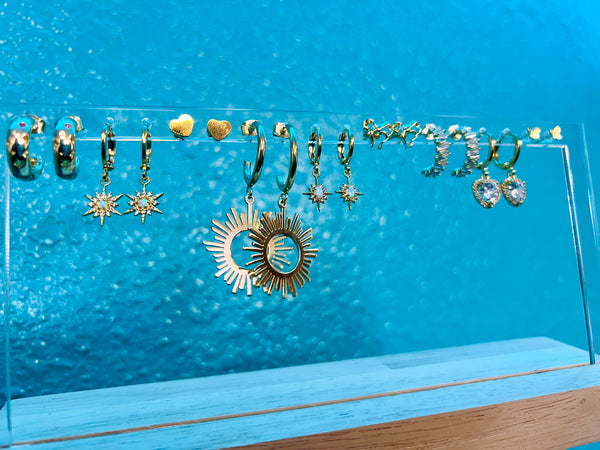 Sun Hoop Earrings
