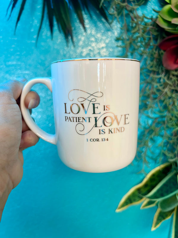 Wedding Gift - Mr. & Mrs. Mug Set 1 Cor. 13:4