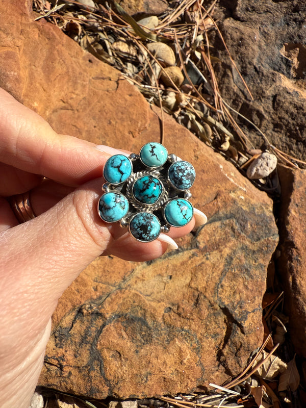 Seven - Stone Turquoise Ring
