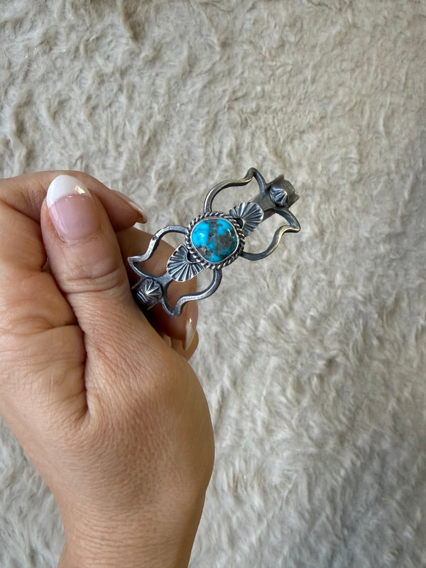 Sandcast & Kingman Silver Cuff