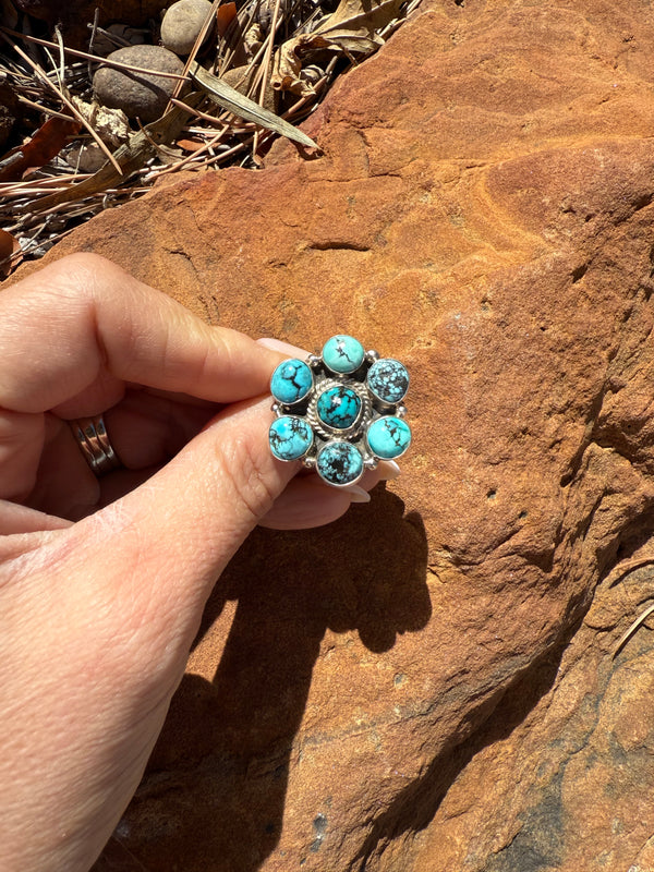 Seven - Stone Turquoise Ring