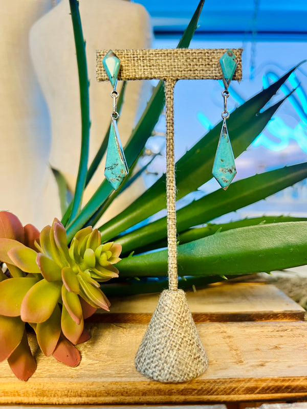 B.Slim Turquoise Dangles
