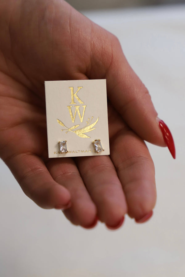 CZ PRISM STUD: GOLD
