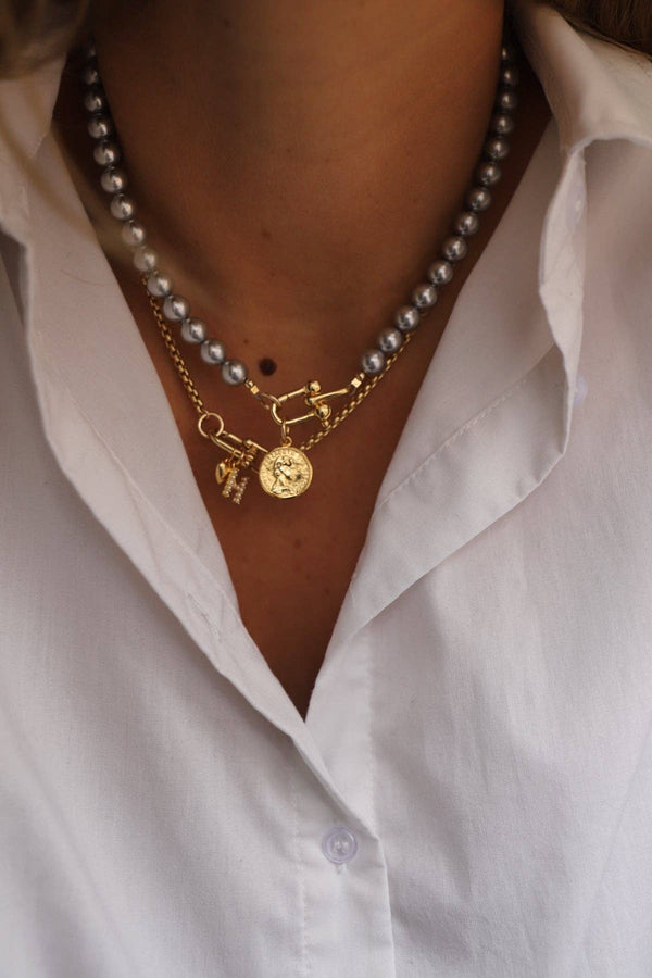 Nova Pearl Necklace: Silver