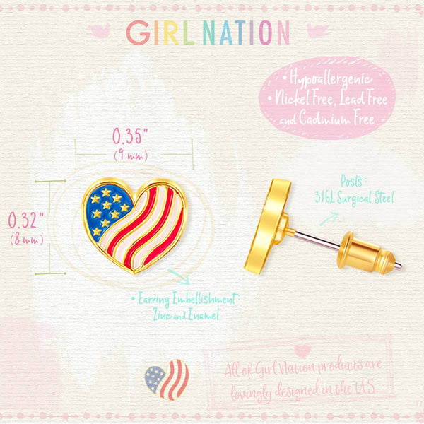 4th of JULY - Heart Cutie Stud Earrings