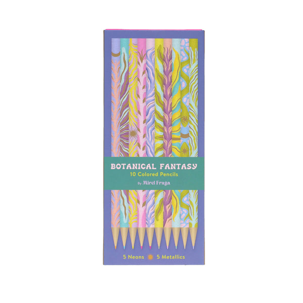 Botanical Fantasy: 10 Colored Pencils