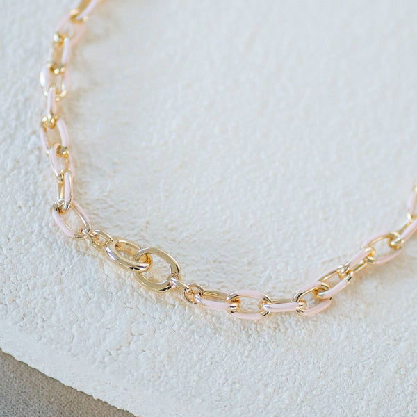 Etta Necklace: Bright Pink
