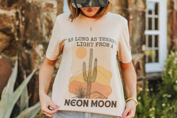 TSHIRT - Neon Moon Graphic Tee: Sand Dune