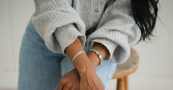Laurel Bracelet: Satin Rhodium Plated (silver)