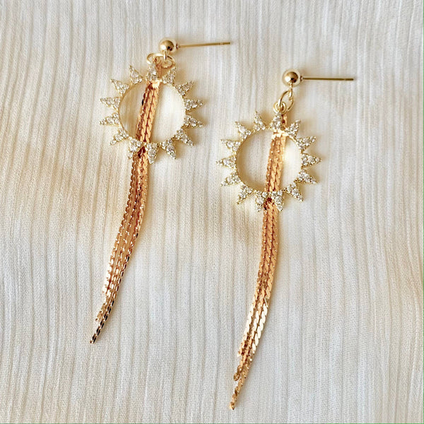 SALT - SUNBURSTS | boho-chic | sun tassel earrings