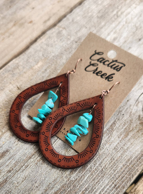 Handmade Leather Earrings - UTE Dangles