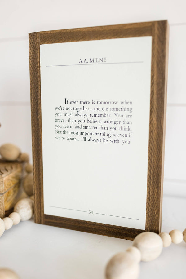 Braver Book Page | Wall Art: Light Brown Frame / 8 inches x 12 inches