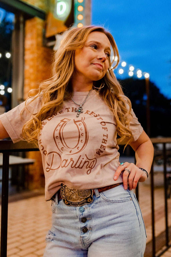 Don't Be Like the Rest Graphic Tee: Pink Gravel / S