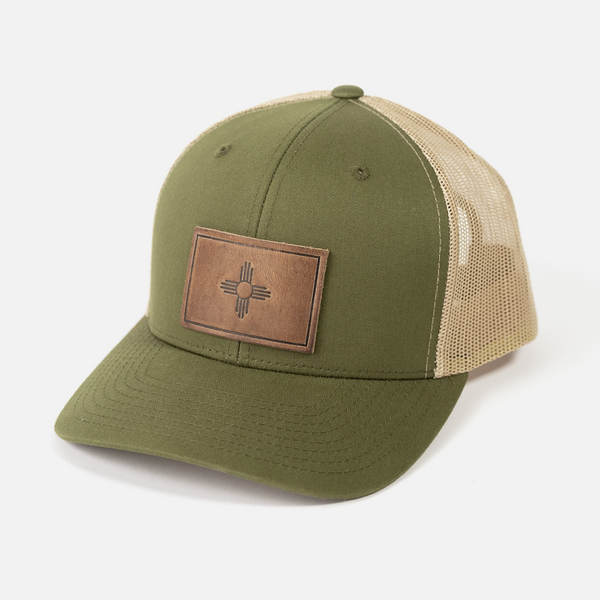 Hat - New Mexico Zia | Leather Patch: Moss/Khaki