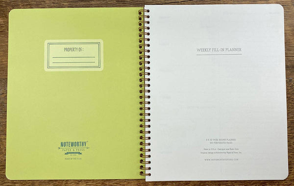 Cactus Weekly Fill-In Planner