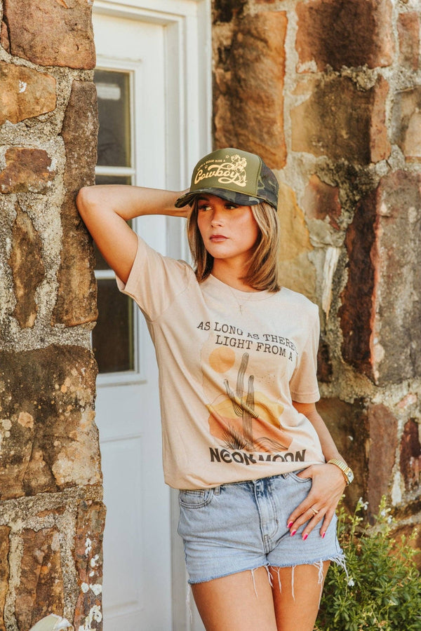 TSHIRT - Neon Moon Graphic Tee: Sand Dune